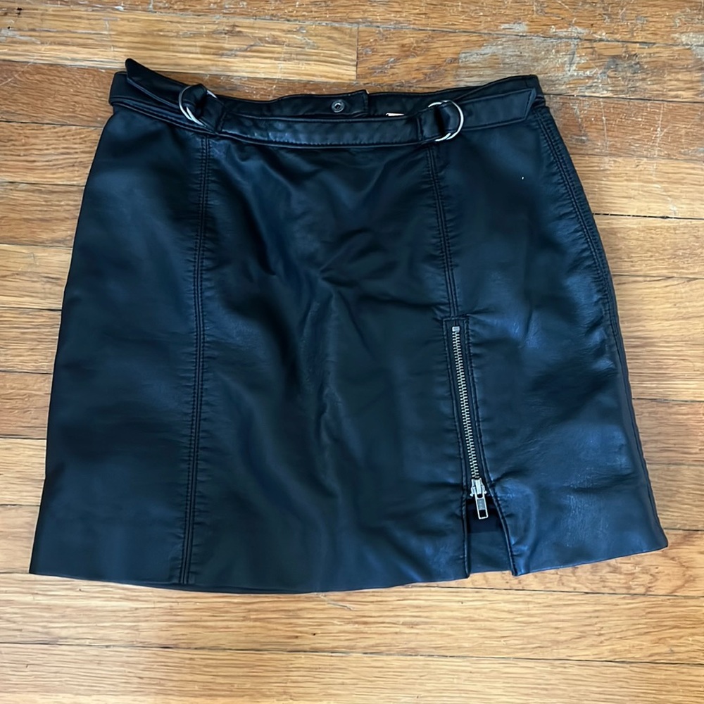 Free people leather skirt